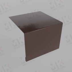 Планка откоса сложная 3D 245х75х3000 мм 0,45 мм Полиэстер RAL 8017