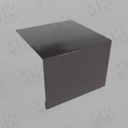 Планка откоса сложная 3D 245х75х2000 мм 0,5 мм RAL 8019