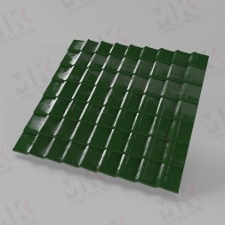Металлочерепица Classic 0.5 мм Satin RAL 6005 Зеленый мох