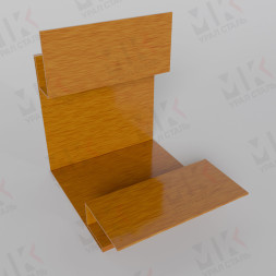 Планка угла внешнего сложного 3000 мм 0,45 мм Print Premium Golden Wood TwinColor