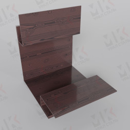 Планка угла внешнего сложного 2000 мм 0,45 мм Print Elite Antique Wood