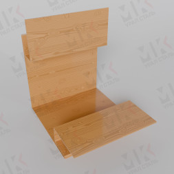 Планка угла внешнего сложного 2000 мм 0,45 мм Print Elite Honey Wood TwinColor