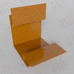 Планка угла внешнего сложного 3000 мм 0,45 мм Print Premium Golden Wood Fresh TwinColor