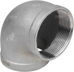 Отвод (уголок) ВР-ВР-316 1/2″ Ду15 Ру16 угол 90°, корпус - нержавеющая сталь 316, присоединение - внутренняя / внутренняя резьба