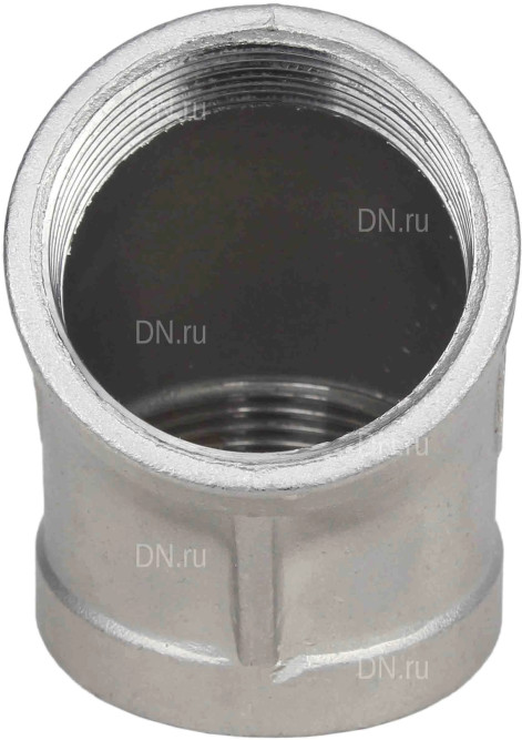 Отвод (полуотвод) ВР-ВР-304 1/4″ Ду8 Ру16 угол 45°, корпус - нержавеющая сталь 304, присоединение - внутренняя / внутренняя резьба в Алматы