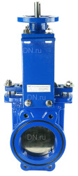 Задвижка шиберная GVKN1331N-2W-Fb-ISO Ду125 Ру16 двусторонняя, межфланцевая, шпиндель - невыдвижной, корпус - чугун GGG40, шибер - нержавеющая сталь 304, уплотнение - NBR, с ISO-фланцем и голым штоком, круглый шток 18, F10