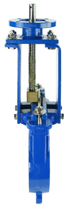 Задвижка шиберная GVKN1331N-2W-Fb-ISO Ду125 Ру16 двусторонняя, межфланцевая, шпиндель - невыдвижной, корпус - чугун GGG40, шибер - нержавеющая сталь 304, уплотнение - NBR, с ISO-фланцем и голым штоком, круглый шток 18, F10 в Алматы