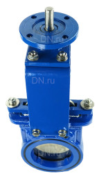 Задвижка шиберная GVKN1331N-2W-Fb-ISO Ду125 Ру16 двусторонняя, межфланцевая, шпиндель - невыдвижной, корпус - чугун GGG40, шибер - нержавеющая сталь 304, уплотнение - NBR, с ISO-фланцем и голым штоком, круглый шток 18, F10