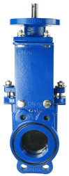 Задвижка шиберная GVKN1331N-2W-Fb-ISO Ду80 Ру10 двусторонняя, межфланцевая, шпиндель - невыдвижной, корпус - чугун GGG40, шибер - нержавеющая сталь 304, уплотнение - NBR, с ISO-фланцем и голым штоком, круглый шток 16, F10