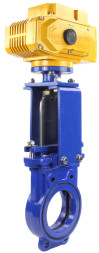 Задвижка шиберная ножевая GVKN1331N-2W-Fb-ISO Ду125 Ру10 межфланцевая, с невыдвижным шпинделем, корпус - чугун GGG-40, уплотнение - NBR, с электроприводом MT-N-010EM-О1-380AC-У1 380В