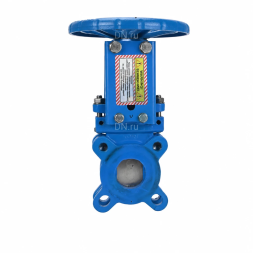 Задвижка шиберная GVKR1331N-2W-Fb-S Ду300 Ру6 WENZ двусторонняя, межфланцевая, шпиндель - выдвижной, корпус - чугун GGG40, шибер - нержавеющая сталь 304, уплотнение - NBR, управление - штурвал