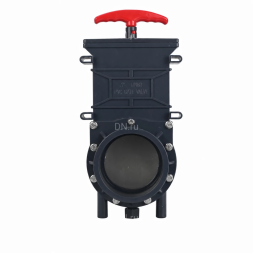 Задвижка шиберная GVKR4344TPV-2W-G-Hт Ду25 Ру1.6 клеевая, с выдвижным штоком, материал корпуса - ПВХ (PVC), шибер - пластик ABS, уплотнение - TPV (ТПВ), с ручкой