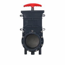 Задвижка шиберная GVKR4344TPV-2W-G-Hт Ду25 Ру1.6 клеевая, с выдвижным штоком, материал корпуса - ПВХ (PVC), шибер - пластик ABS, уплотнение - TPV (ТПВ), с ручкой