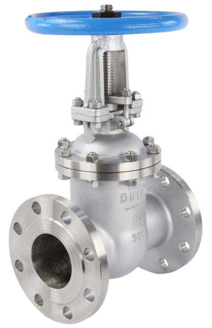 Задвижка клиновая 30нж64нж GVWR3131M-2W-F-S Ду100 Ру25 фланцевая, корпус - нержавеющая сталь 304, материал клина - нержавеющая сталь 304, уплотнение - металл, со штурвалом GAIR в Алматы