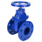 Задвижка клиновая 30ч39р (аналог МЗВ) GVWN1414E-2W-F-S blue Ду40 Ру10/16 фланцевая, корпус - чугун GGG50, уплотнение - EPDM, со штурвалом и невыдвижным штоком, цвет - синий в Алматы
