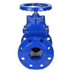 Задвижка клиновая 30ч39р (аналог МЗВ) GVWN1414E-2W-F-S blue Ду40 Ру10/16 фланцевая, корпус - чугун GGG50, уплотнение - EPDM, со штурвалом и невыдвижным штоком, цвет - синий
