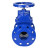 Задвижка клиновая 30ч39р (аналог МЗВ) GVWN1414E-2W-F-S blue Ду40 Ру10/16 фланцевая, корпус - чугун GGG50, уплотнение - EPDM, со штурвалом и невыдвижным штоком, цвет - синий в Алматы