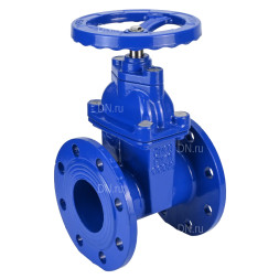 Задвижка клиновая 30ч39р (аналог МЗВ) GVWN1414E-2W-F-S blue Ду50 Ру10/16 фланцевая, корпус - чугун GGG50, уплотнение - EPDM, со штурвалом и невыдвижным штоком, цвет - синий