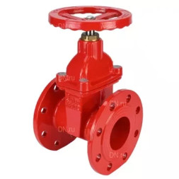 Задвижка клиновая 30ч39р (аналог МЗВГ) GVWN1414S-2W-F-S red Ду80 Ру10/16 фланцевая, корпус - чугун GGG50, уплотнение - силикон, со штурвалом и невыдвижным штоком, цвет - красный