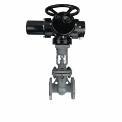 Задвижка клиновая 30с941нж GVWR2121M-2W-F-ОСТ Ду250 Ру16 GAIR фланцевая, корпус - сталь 25Л, материал клина - сталь 25Л, уплотнение - металл, с ОСТ-фланцем, с электроприводом MT-N-030M-O2-380VAC-У1 пятикулачковым