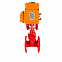 Задвижка клиновая 30ч939р GVWN1414E-2W-F Ду125 Ру10/16, фланцевая, корпус - чугун GGG50, уплотнение - EPDM, c ISO-фланцем и невыдвижным штоком, цвет - красный, с электроприводом многооборотным MT-N-010EM-O1-380VAC-У1 380В