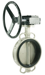 Затвор дисковый поворотный WBV3232E-2W-Fb-H Ду100 Ру16 межфланцевый, корпус - нержавеющая сталь 316L, диск - нержавеющая сталь 316L, уплотнение - EPDM, с редуктором RDN RQN2-150Z-T24