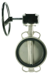 Затвор дисковый поворотный WBV3232E-2W-Fb-H Ду125 Ру16, корпус - сталь 316L, диск - сталь 316L, уплотнение - EPDM,с редуктором RDN RQN3-150Z-T24