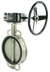 Затвор дисковый поворотный WBV3232E-2W-Fb-H Ду125 Ру16, корпус - сталь 316L, диск - сталь 316L, уплотнение - EPDM,с редуктором RDN RQN3-150Z-T24