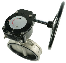 Затвор дисковый поворотный WBV3232E-2W-Fb-H Ду125 Ру16, корпус - сталь 316L, диск - сталь 316L, уплотнение - EPDM,с редуктором RDN RQN3-150Z-T24