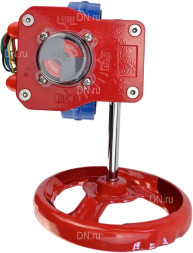 Затвор дисковый поворотный WBV3432V-2W-Fb-H Ду300 Ру16 межфланцевый, корпус - углеродистая сталь WCB, диск - нержавеющая сталь 316L, уплотнение - Viton, с редуктором HGBF RQN3-680Z с индикатором положения и датчиком обратной связи