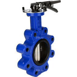 Затвор дисковый поворотный WBV1616N-2W-Fb-H Ду100 Ру16 LUG межфланцевый, корпус - чугун QT450, диск - чугун QT450, уплотнение - NBR, с рукояткой