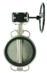 Затвор дисковый поворотный WBV3131N-2W-Fb-H Ду250 Ру16 межфланцевый, корпус - нержавеющая сталь 304, диск - нержавеющая сталь 304, уплотнение - NBR, с редуктором HAM RQN4-675Z-T36