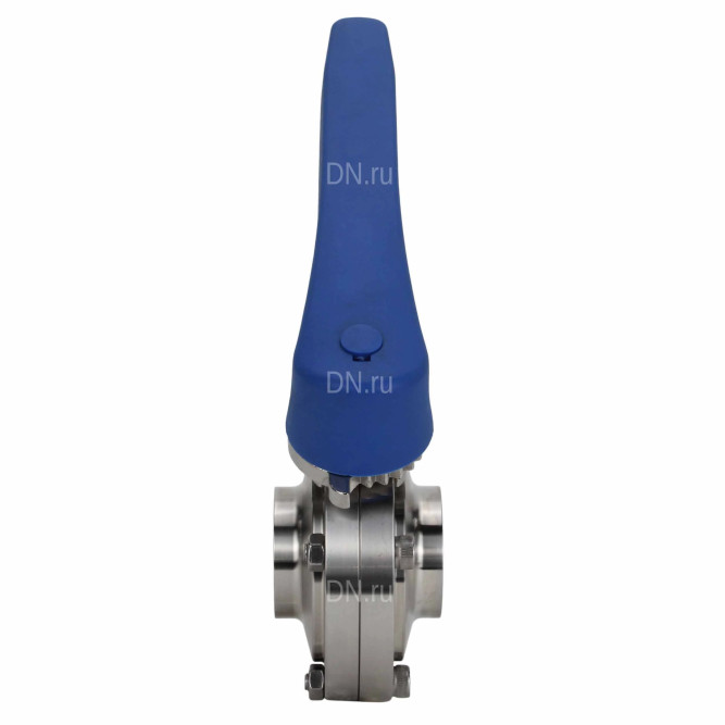 Затвор дисковый поворотный WBV3131E-2W-W-H Ду40 Ру10 под приварку, пищевая нержавеющая сталь 304, уплотнение – EPDM, с рукояткой в Алматы