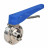 Затвор дисковый поворотный WBV3131E-2W-T-H Ду15 Ру10 резьбовой, пищевая нержавеющая сталь 304, уплотнение – EPDM, с рукояткой в Алматы