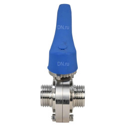 Затвор дисковый поворотный WBV3131E-2W-T-H Ду15 Ру10 резьбовой, пищевая нержавеющая сталь 304, уплотнение – EPDM, с рукояткой