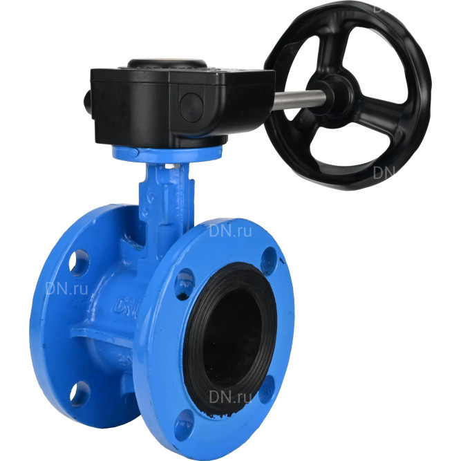 Затвор дисковый поворотный WBV1313E-2W-F-H Ду125 Ру16 фланцевый, корпус - чугун GGG40, диск - чугун GGG40, уплотнение - EPDM, с редуктором HAM RQN2-300Z-T37 в Алматы