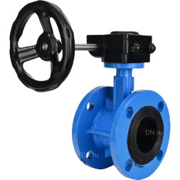 Затвор дисковый поворотный WBV1313E-2W-F-R Ду300 Ру16 фланцевый, корпус - чугун GGG40, диск - чугун GGG40, уплотнение - EPDM, с редуктором HAM RQN5-1500Z-T50