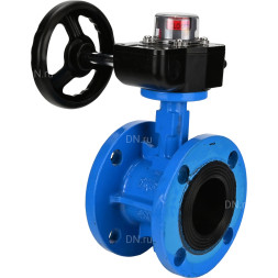 Затвор дисковый поворотный WBV1313E-2W-F-R Ду250 Ру16 фланцевый, корпус - чугун GGG40, диск - чугун GGG40, уплотнение - EPDM, с редуктором HGB RQN4-1200Z