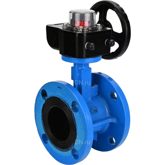 Затвор дисковый поворотный WBV1313E-2W-F-R Ду250 Ру16 фланцевый, корпус - чугун GGG40, диск - чугун GGG40, уплотнение - EPDM, с редуктором HGB RQN4-1200Z в Алматы