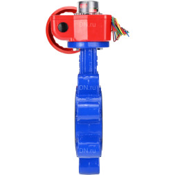 Затвор дисковый поворотный WBV1616E-2W-Fb-H Ду100 Ру16 LUG межфланцевый, корпус - чугун QT450, диск - чугун QT450, уплотнение - EPDM, с редуктором HGBF RQN1-180Z