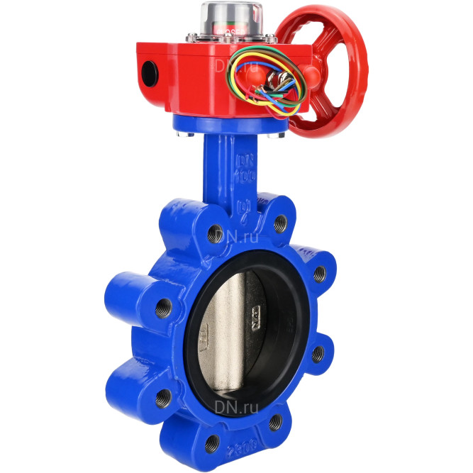 Затвор дисковый поворотный WBV1616E-2W-Fb-H Ду100 Ру16 LUG межфланцевый, корпус - чугун QT450, диск - чугун QT450, уплотнение - EPDM, с редуктором HGBF RQN1-180Z в Алматы