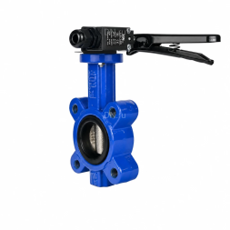 Затвор дисковый поворотный WBV1616E-2W-Fb-H Ду65 Ру16 LUG межфланцевый, корпус - чугун QT450, диск - чугун QT450, уплотнение - EPDM, с рукояткой и двумя концевыми датчиками LS-103 250В