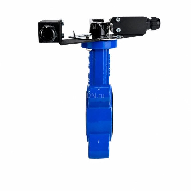 Затвор дисковый поворотный WBV1631N-2W-Fb-H Ду65 Ру16 LUG межфланцевый, корпус - чугун QT450, диск - нержавеющая сталь AISI 304, уплотнение - NBR, с рукояткой и двумя концевыми датчиками LS-103 250В в Алматы