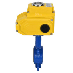 Затвор дисковый поворотный WBV3432N-2W-Fb-H Ду300 Ру16, корпус - углеродистая сталь WCB, диск - нержавеющая сталь 316L, уплотнение - NBR, с электроприводом QT-N-060EM-O1-24VDC-У1 24В