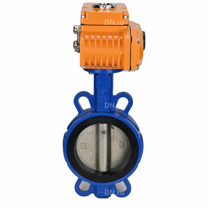 Затвор дисковый поворотный WBV1413E-2W-Fb-H Ду200 Ру16, корпус - чугун GGG50, диск - чугун GGG40, уплотнение - EPDM, с электроприводом QT-N-030EM-B1-220VAC-У1 DAR 220В (0-10В) в Алматы