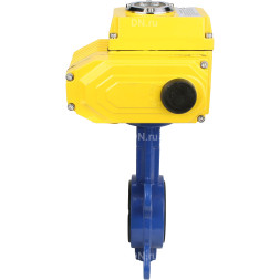 Затвор дисковый поворотный WBV1432E-2W-Fb-H Ду300 Ру16, корпус - чугун GGG50, диск - нержавеющая сталь 316L, уплотнение - EPDM, с электроприводом QT-N-060EM-O1-380VAC-У1 380В