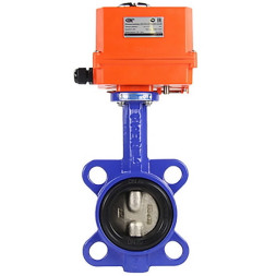 Затвор дисковый поворотный WBV1132N-2W-Fb-H Ду50 Ру16, корпус - чугун GG25, диск - нержавеющая сталь 316L, уплотнение - NBR, с электроприводом QT-N-003EM-O1-220VAC-У1 MINI 220В