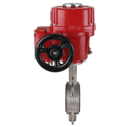 Затвор дисковый поворотный WBV3232E-2W-Fb-H Ду300 Ру16, корпус - нержавеющая сталь 316L, диск - нержавеющая сталь 316L, уплотнение - EPDM, с электроприводом QT-EX-060M-O2-220VAC-У1 220В
