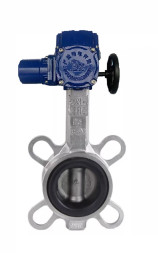 Затвор дисковый поворотный WBV3232N-2W-Fb-H Ду300 Ру16, корпус - нержавеющая сталь 316L, диск - нержавеющая сталь 316L, уплотнение - NBR, с электроприводом QT-N-060M-O2-380VAC-У1 380В