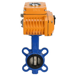 Затвор дисковый поворотный WBV1432N-2W-Fb-H Ду300 Ру16, корпус - чугун GGG50, диск - нержавеющая сталь 316L, уплотнение - NBR, с электроприводом QT-N-060EM-1-24VAC-У1